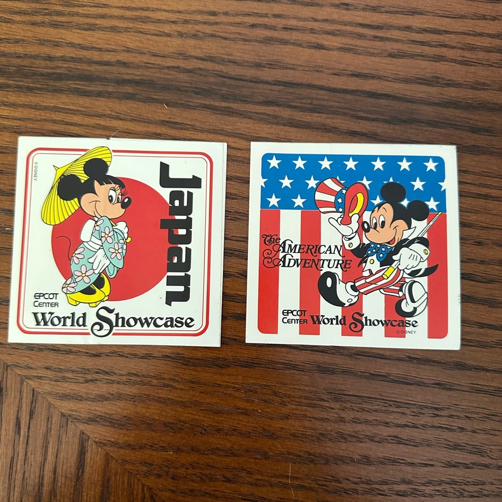 Vintage Disney Epcot Center World Showcase Stickers
